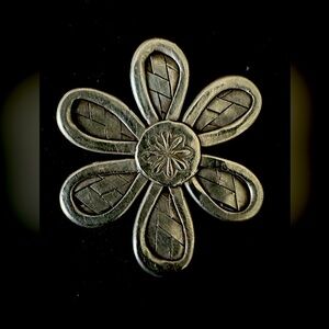 Vintage Silver Flower Pendant